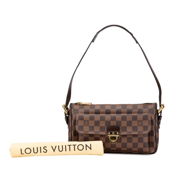 Pre-owned Louis Vuitton Damier Ebene Ravello GM Brown