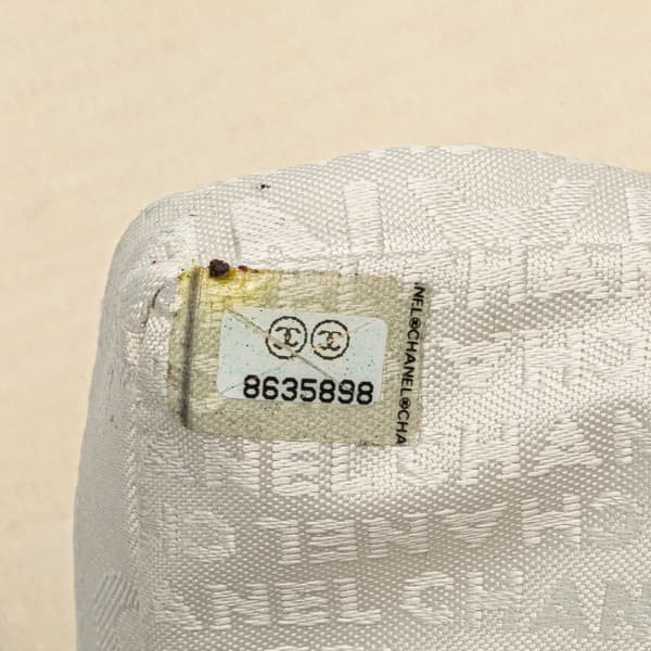 Pre-owned Chanel CC Jersey Pyramid Stud Flap White