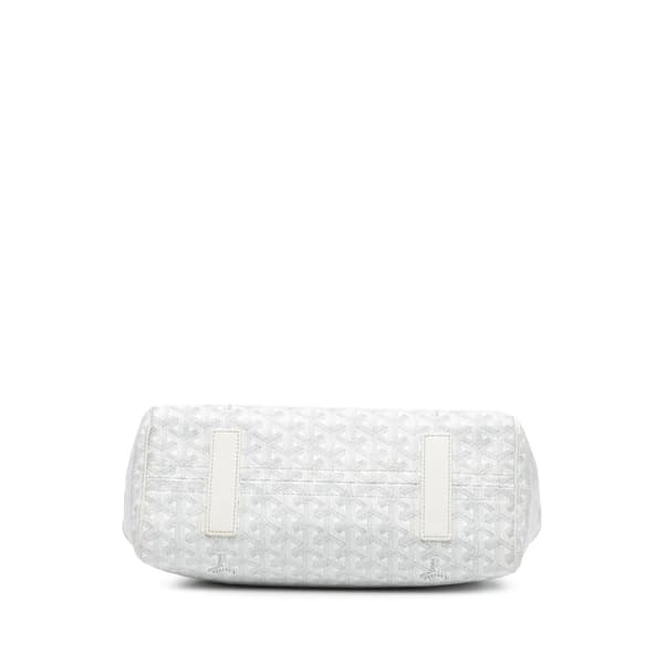 Pre-owned Goyard Goyardine Rouette PM White
