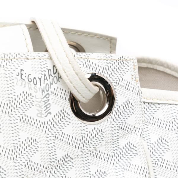Pre-owned Goyard Goyardine Rouette PM White