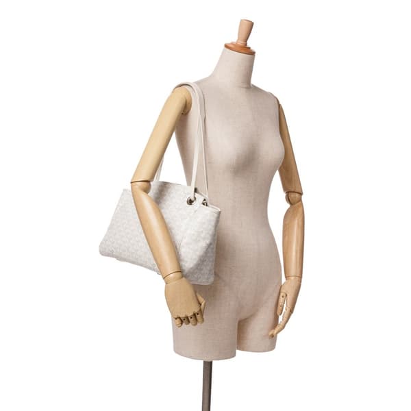Pre-owned Goyard Goyardine Rouette PM White