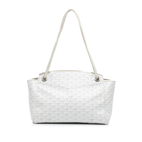 Pre-owned Goyard Goyardine Rouette PM White