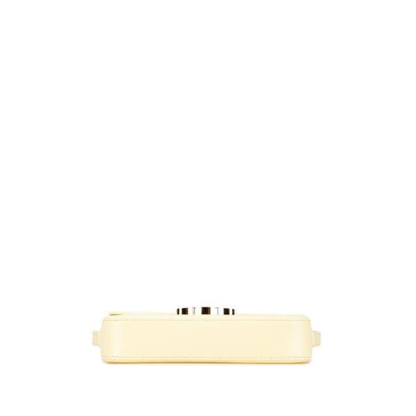 Pre-owned Celine Leather Triomphe Claude Shoulder Bag Yellow