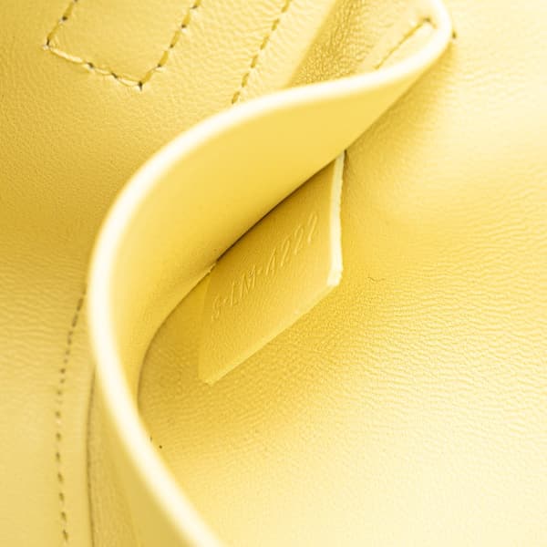 Pre-owned Celine Leather Triomphe Claude Shoulder Bag Yellow