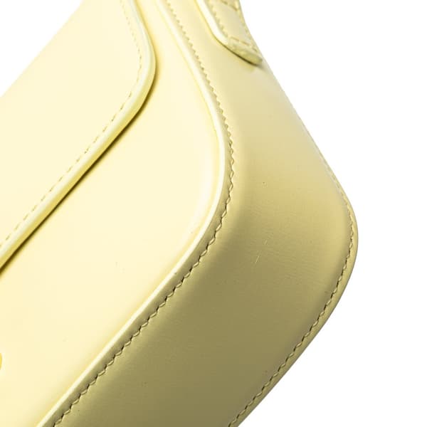 Pre-owned Celine Leather Triomphe Claude Shoulder Bag Yellow