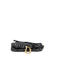 Miniatyrbild 3 av 9: Pre-owned Dior Mizza Embroidered Canvas Leopard Saddle Bag Gray