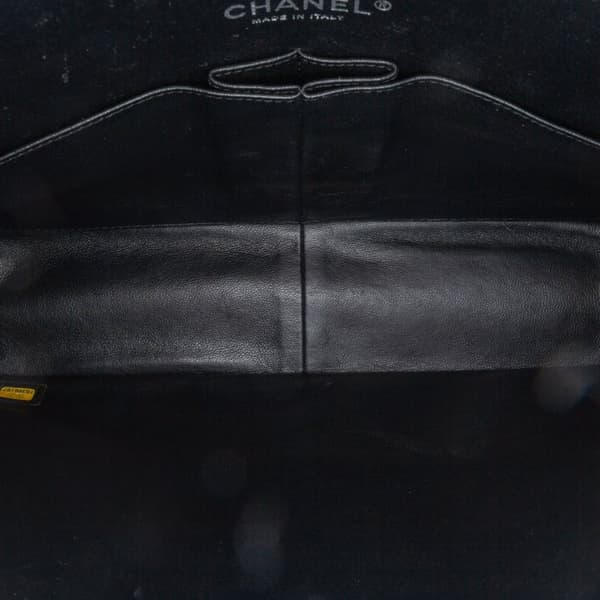 Pre-owned Chanel Jumbo Classic Patent Double Flap Black