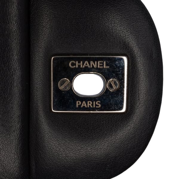 Pre-owned Chanel Jumbo Classic Patent Double Flap Black