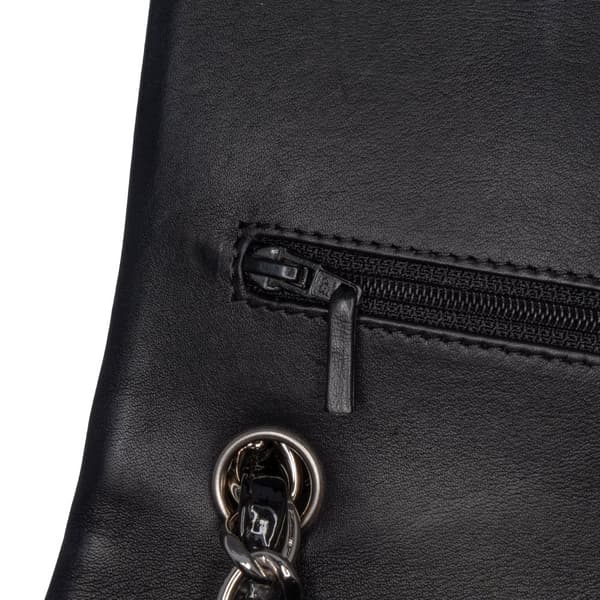 Pre-owned Chanel Jumbo Classic Patent Double Flap Black