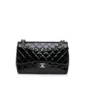 Pikkukuva 1 / 10: Pre-owned Chanel Jumbo Classic Patent Double Flap Black