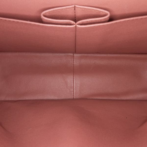 Pre-owned Chanel Jumbo Classic Metallic Patent Double Flap Brown