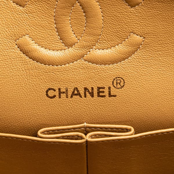 Pre-owned Chanel Small Classic Lambskin Double Flap Brown