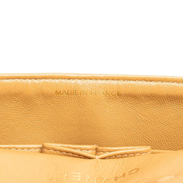 Pre-owned Chanel Small Classic Lambskin Double Flap Brown