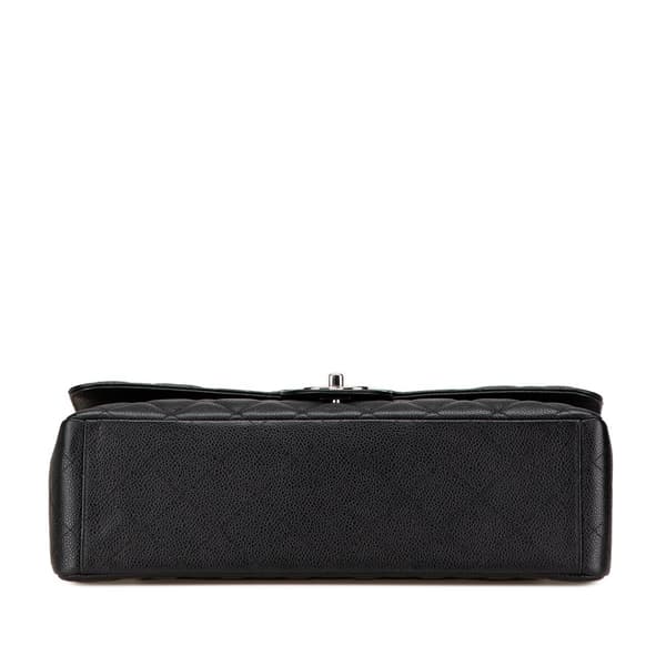 Pre-owned Chanel Maxi Classic Caviar Double Flap Black