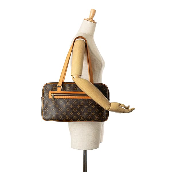 Pre-owned Louis Vuitton Monogram Cite GM Brown