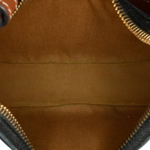 Pre-owned Celine Mini Triomphe Coated Canvas Ava Shoulder Bag Brown