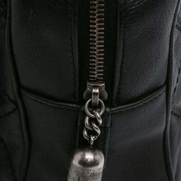 Pre-owned Chanel Paris Edinburgh Jumbo Calfskin Coco Sporran Flap Black