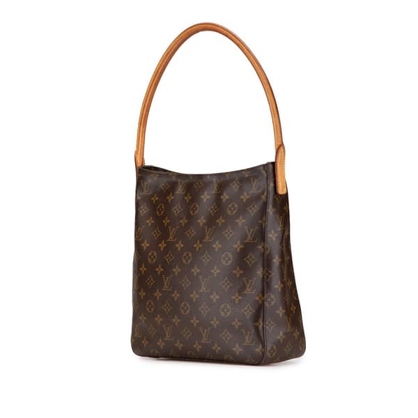 Pre-owned Louis Vuitton Monogram Looping GM Brown