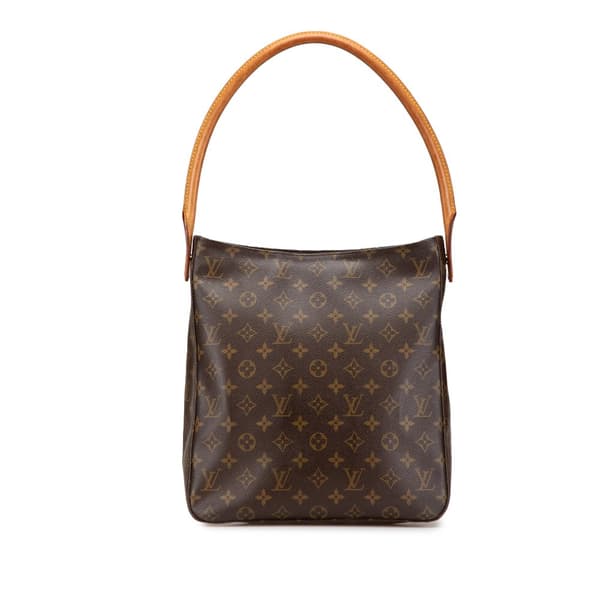 Pre-owned Louis Vuitton Monogram Looping GM Brown