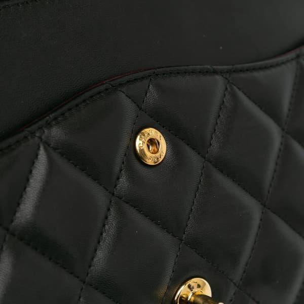 Pre-owned Chanel Jumbo Classic Lambskin Double Flap Black