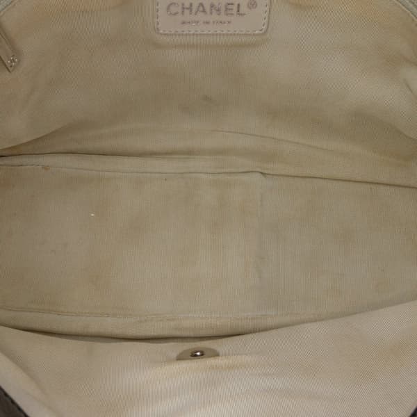 Pre-owned Chanel Jumbo Calfskin Canebiers Net Flap Black