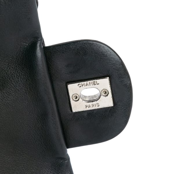 Pre-owned Chanel Jumbo Calfskin Canebiers Net Flap Black