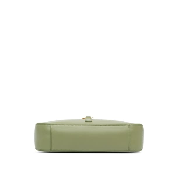 Pre-owned Saint Laurent Leather Le 5 a 7 Shoulder Bag Green