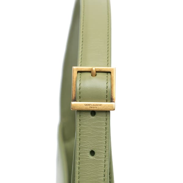 Pre-owned Saint Laurent Leather Le 5 a 7 Shoulder Bag Green