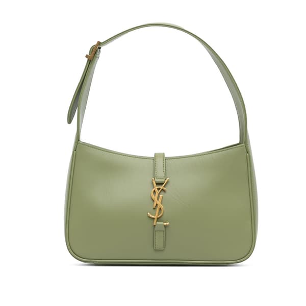 Pre-owned Saint Laurent Leather Le 5 a 7 Shoulder Bag Green