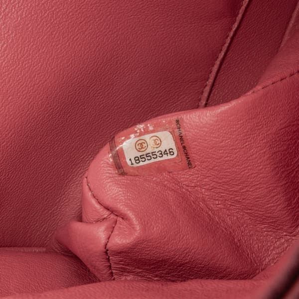 Pre-owned Chanel Medium Classic Lambskin Double Flap Pink