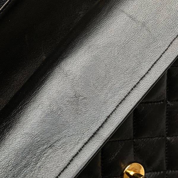 Pre-owned Chanel Small Classic Lambskin Double Flap Black