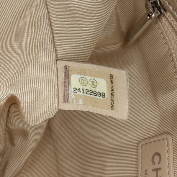 Pre-owned Chanel Small Chevron Calfskin Studded Flap Gold