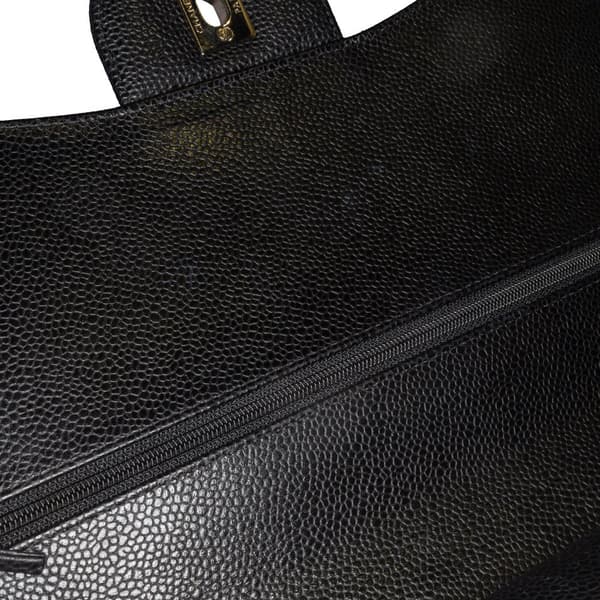 Pre-owned Chanel Jumbo Classic Caviar Double Flap Black