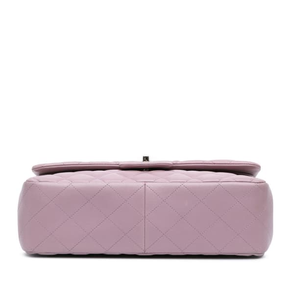 Pre-owned Chanel Jumbo Classic Lambskin Double Flap Purple