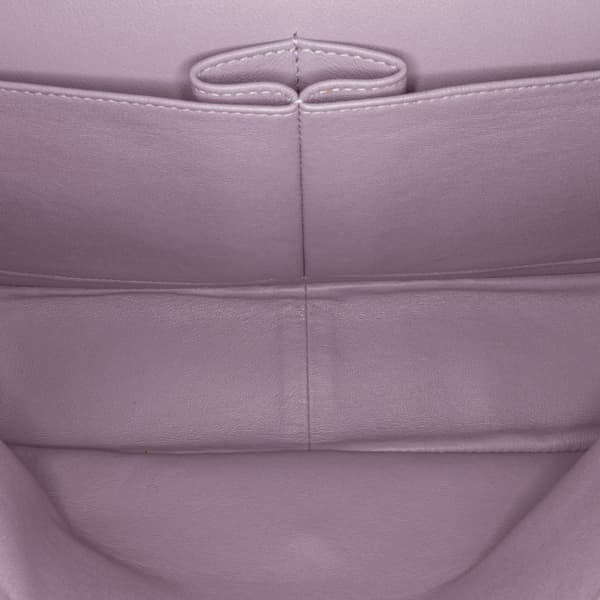 Pre-owned Chanel Jumbo Classic Lambskin Double Flap Purple