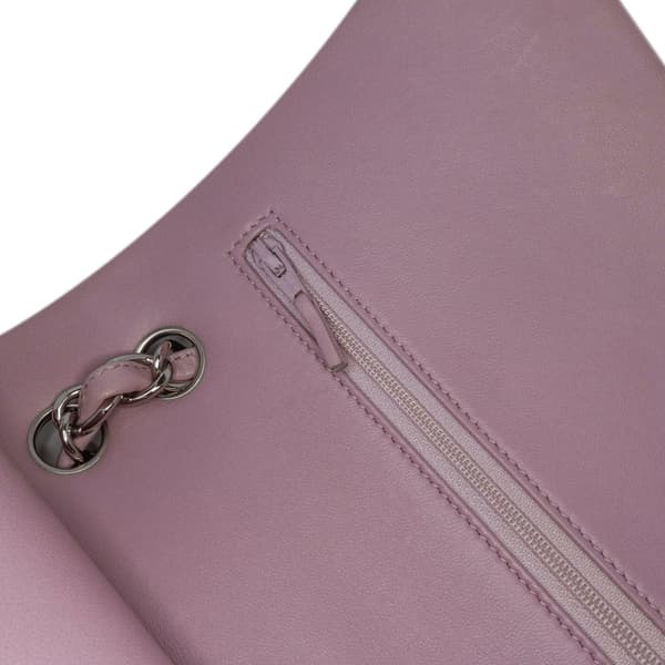Pre-owned Chanel Jumbo Classic Lambskin Double Flap Purple