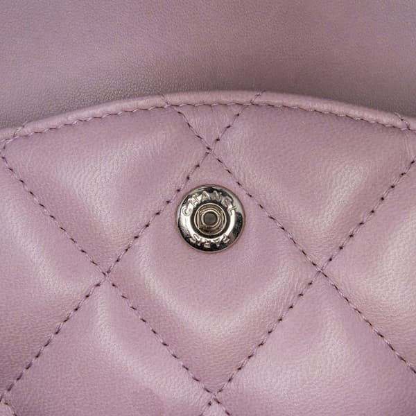 Pre-owned Chanel Jumbo Classic Lambskin Double Flap Purple