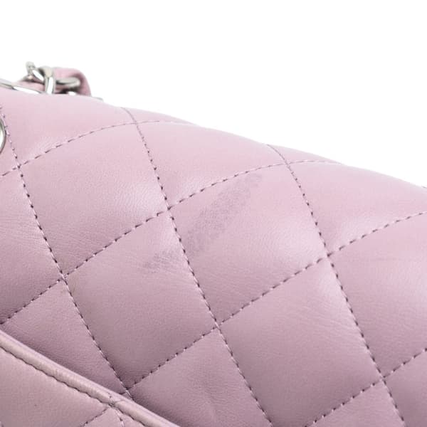 Pre-owned Chanel Jumbo Classic Lambskin Double Flap Purple