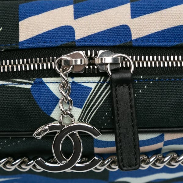 Pre-owned Chanel Small Canvas La Pausa Bay Camera Bag Blue