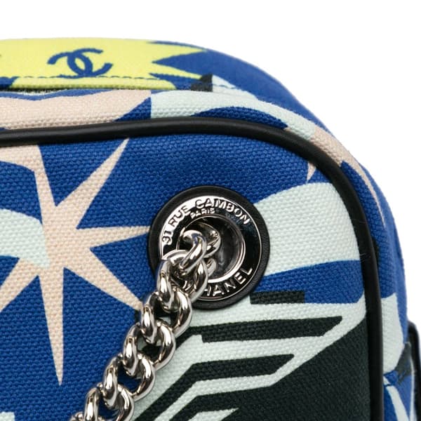 Pre-owned Chanel Small Canvas La Pausa Bay Camera Bag Blue