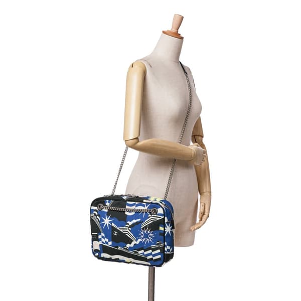 Pre-owned Chanel Small Canvas La Pausa Bay Camera Bag Blue