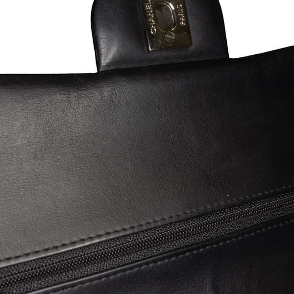 Pre-owned Chanel Medium Classic Patent Double Flap Black