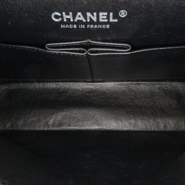 Pre-owned Chanel Medium Classic Patent Double Flap Black