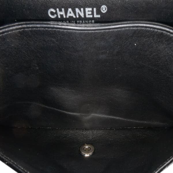 Pre-owned Chanel Medium Classic Patent Double Flap Black