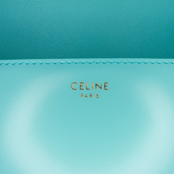Pre-owned Celine Triomphe Leather Claude Shoulder Bag Blue