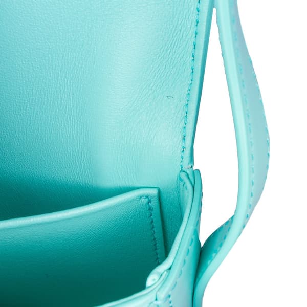 Pre-owned Celine Triomphe Leather Claude Shoulder Bag Blue