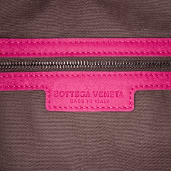 Pre-owned Bottega Veneta Nappa Intrecciato Shoulder Bag Pink
