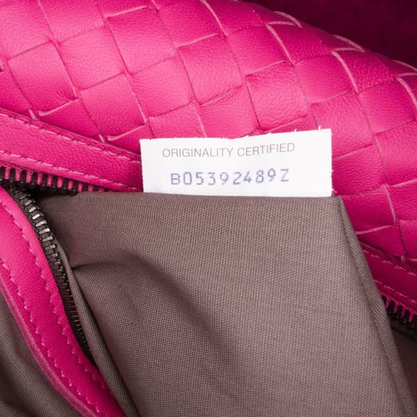 Pre-owned Bottega Veneta Nappa Intrecciato Shoulder Bag Pink