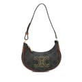 Miniatyrbilde 1 av 8: Pre-owned Celine Mini Triomphe Coated Canvas Ava Shoulder Bag Brown