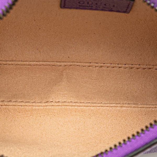 Pre-owned Gucci Mini Leather Aphrodite Shoulder Bag Purple